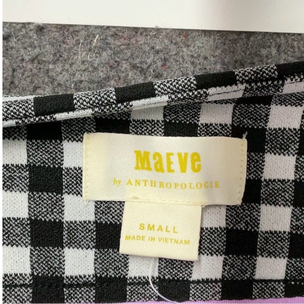 Anthropologie Black and White Gingham Pencil Skirt - Picture 5 of 6